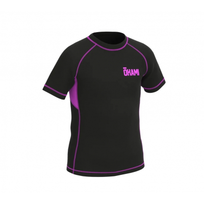 Okami Grapplino Kids Rashguard Negro-Rosa