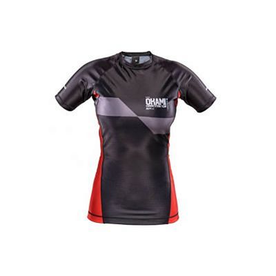 Okami Ladies Rashguard Competition Shortleeve Preto-Vermelho