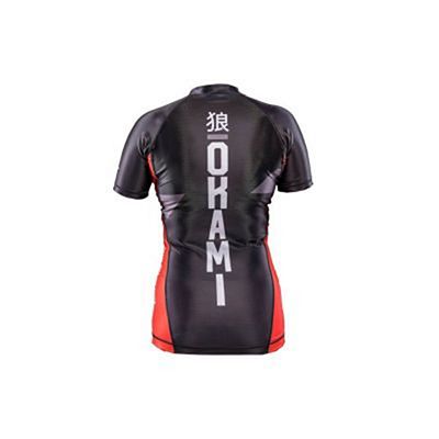 Okami Ladies Rashguard Competition Shortleeve Preto-Vermelho