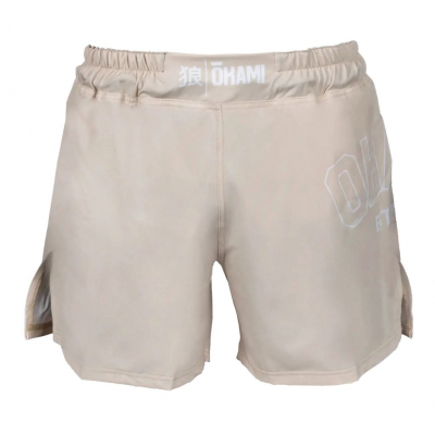 Okami Logo Fightshorts Marron-Blanc