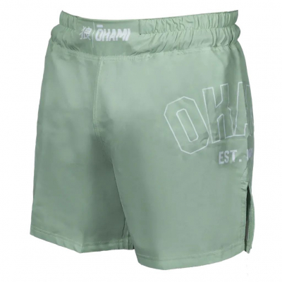 Okami Logo Fightshorts Vert-Blanc