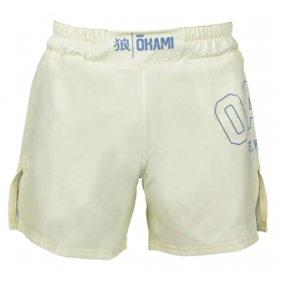 Okami Logo Fightshorts Jaune-Bleu Marine