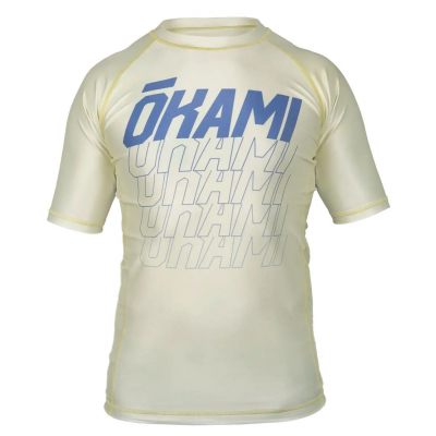 Okami Logo Rashguard Jaune-Bleu Marine