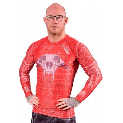 Okami Rashguard Wolf Skull Vermelho