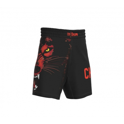 Okami Wolfpack Kids Fight Shorts Negro-Rojo