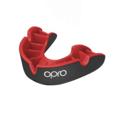 OPRO Adult Silver Noir-Rouge