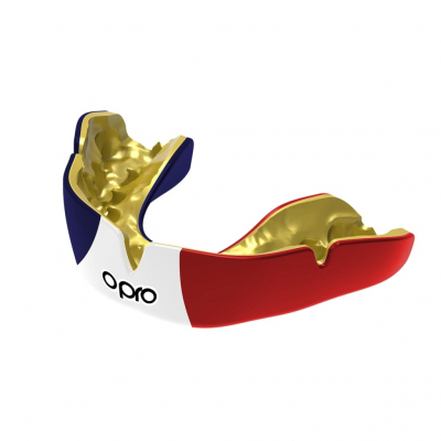 OPRO Instant Custom-Fit Mouthguard France Azul-Blanco