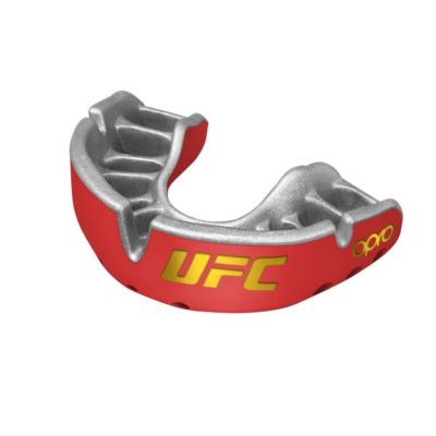 OPRO Self-fit UFC Gold Mouthguard Bianco-Rosso