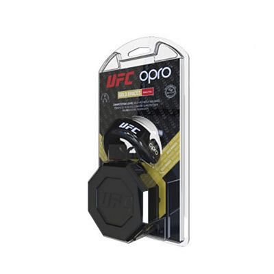 OPRO Self-fit UFC Gold Braces Mouthguard Nero-Argento