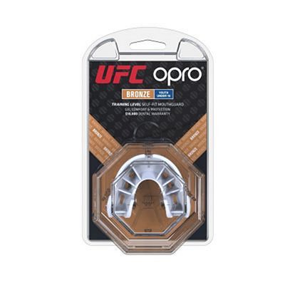 OPRO Self-fit UFC Junior Bronze Mouthguard Blanc