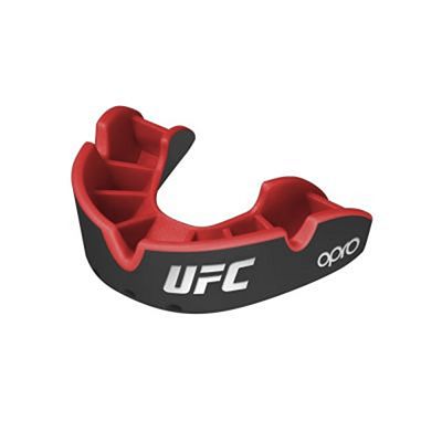 OPRO Self-fit UFC Silver Mouthguard Negro-Rojo