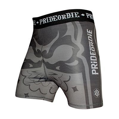 Pride Or Die Compression Shorts Ruthless Preto-Cinza