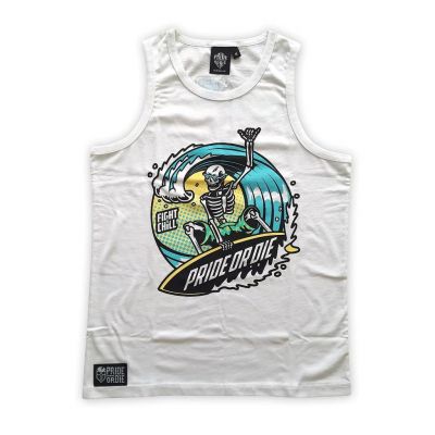 Pride Or Die Fight & Chill Tank Top White