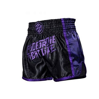 Pride Or Die Fight Life Muay Thai Shorts Negro-Morado