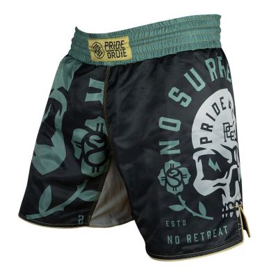 Pride Or Die Fightshort No Surrender Nero-Verde