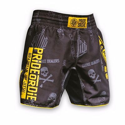 Pride Or Die Hang Loose Fightshorts Grau-Gelb