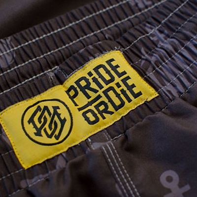 Pride Or Die Hang Loose Fightshorts Grau-Gelb