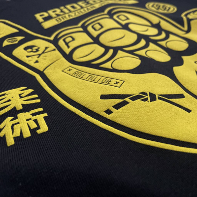 Pride Or Die Hang Loose Hoodie Negro-Amarillo