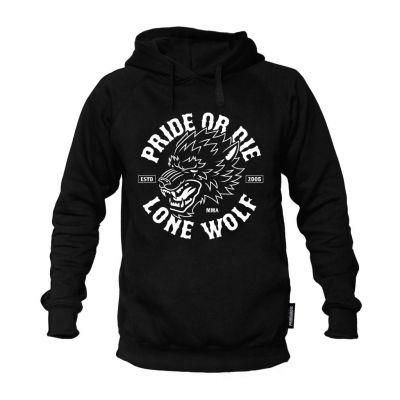 Pride Or Die Hoodie Lone Wolf Preto