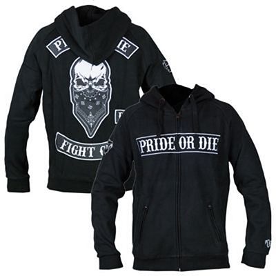 Pride Or Die Hoodie Zip FightClub Preto