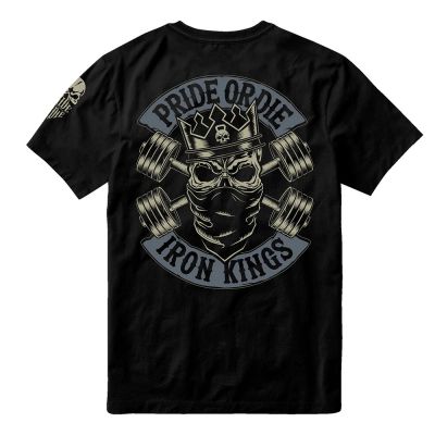 Pride Or Die Iron Kings Tee Preto-Cinza