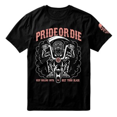 Pride Or Die Keep On Rolling T-Shirt Fekete