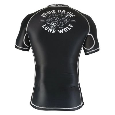 Pride Or Die Lone Wolf Rashguard Black