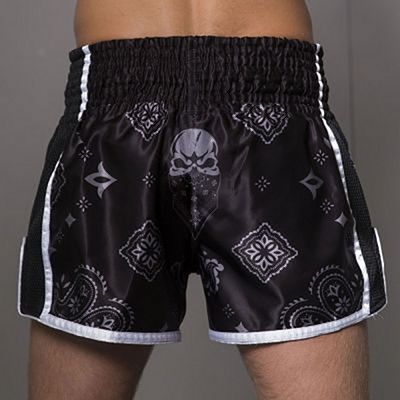 Pride Or Die Muay Thai Shorts Negro-Blanco