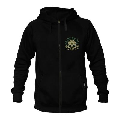 Pride Or Die No Surrender Zipper Hoodie Schwarz