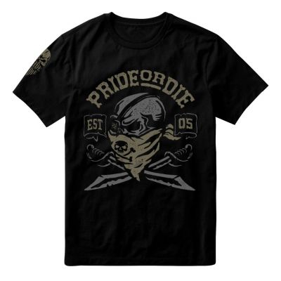 Pride Or Die Pirate T-shirt Preto