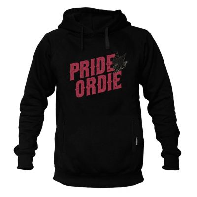Pride Or Die Prey On The Strong Hoodie Negro-Rojo