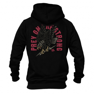 Pride Or Die Prey On The Strong Hoodie Negro-Rojo