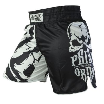 Pride Or Die Reckless Bones Fightshort Schwarz-weiß