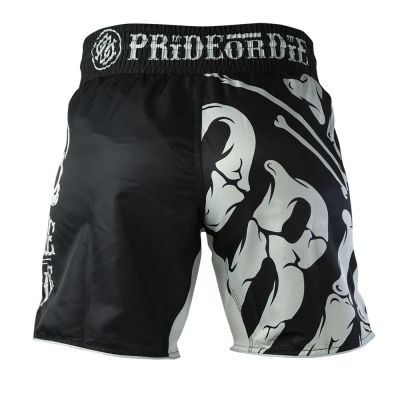 Pride Or Die Reckless Bones Fightshort Schwarz-weiß