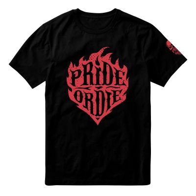 Pride Or Die Reckless FlamesT-shirt Preto