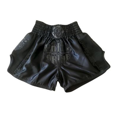 Pride Or Die Reckless Full Black Muay Thai Short Fekete