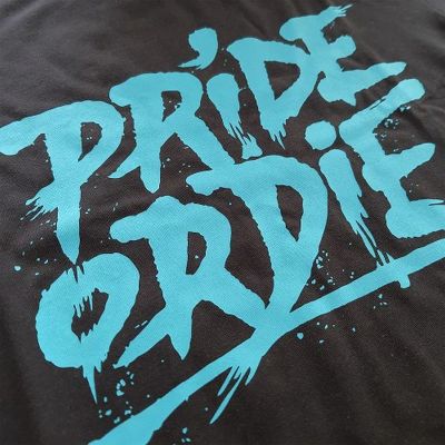 Pride Or Die Reckless Splattered T-Shirt Svart-Blå