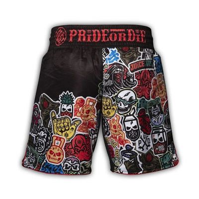 Pride Or Die Stickers Fight Short Nero-Multicolore