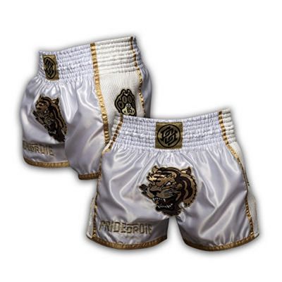 Pride Or Die Unleashed Muay Thai Shorts White