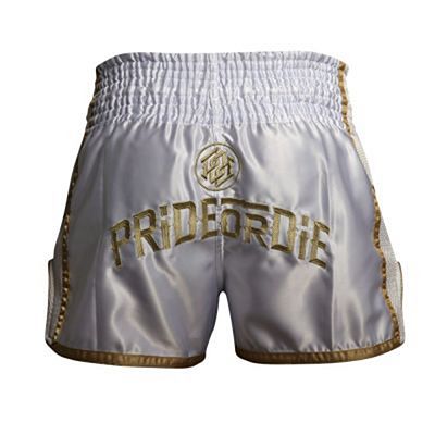 Pride Or Die Unleashed Muay Thai Shorts White