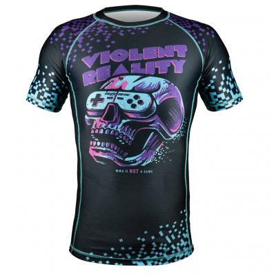 Pride Or Die Violent Reality S/S Rashguard Svart-Lila