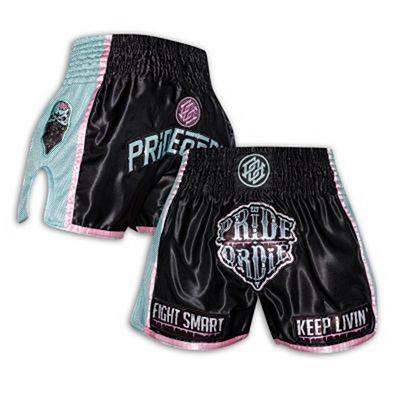 Pride Or Die Z-Camp Muay Thai Shorts Negro-Celeste