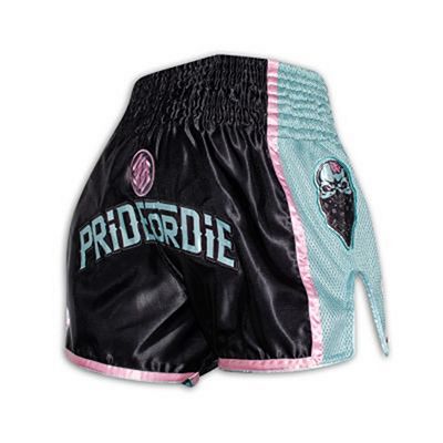 Pride Or Die Z-Camp Muay Thai Shorts Nero-Celeste