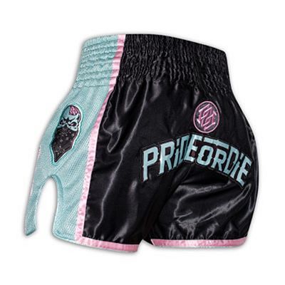 Pride Or Die Z-Camp Muay Thai Shorts Schwarz-Hellblau