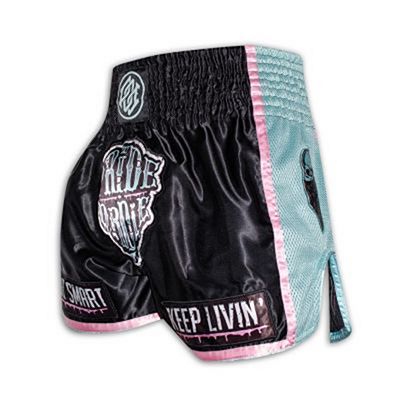 Pride Or Die Z-Camp Muay Thai Shorts Negro-Celeste