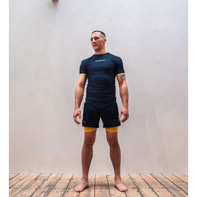 Progress Jiu Jitsu Academy + Navy Rashguard Azul Marino