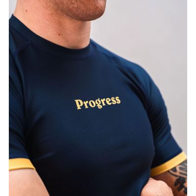 Progress Jiu Jitsu Academy + Navy Rashguard Azul Marino