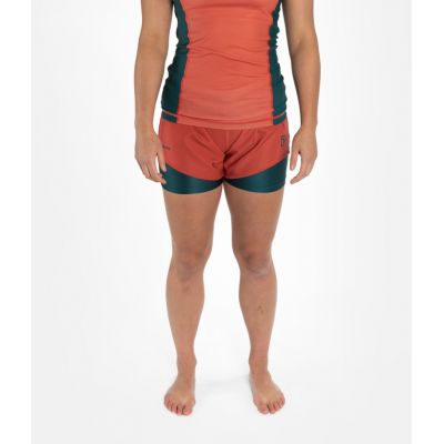 Progress Jiu Jitsu Academy + Women Hybrid Shorts Naranja-Verde