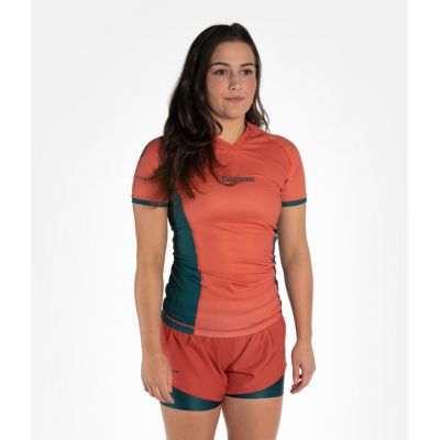 Progress Jiu Jitsu Academy + Women Rasguard Arancione-Verde