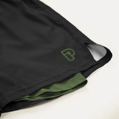 Progress Jiu Jitsu Academy + Hybrid Shorts Negro-Verde